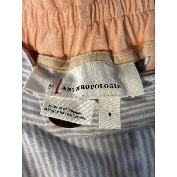Anthropologie Womens Striped Linen-Blend High-Waisted Shorts S - Picture 3 of 8